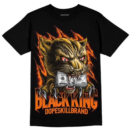 Orange, Black & White Sneakers DopeSkill T-Shirt Black King Graphic Streetwear - Black