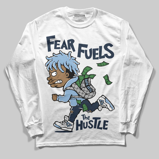 Asics Gel-Cumulus 16 Wash/Independence Blue DopeSkill Long Sleeve T-Shirt Fear Fuels The Hustle Graphic Streetwear - White 