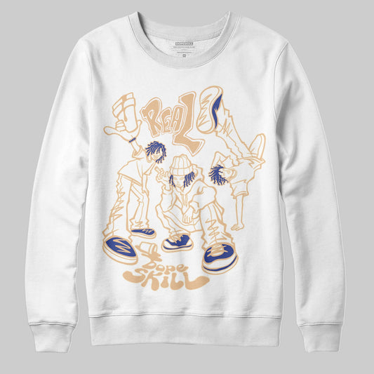 Jordan 17 Retro Low SP Infinite Archives DopeSkill Sweatshirt Real Y2K Players Graphic Streetwear - White 