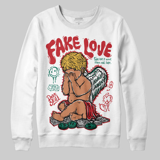 Jordan 3 Mexico 'El Vuelo' DopeSkill Sweatshirt False Love Graphic Streetwear - White