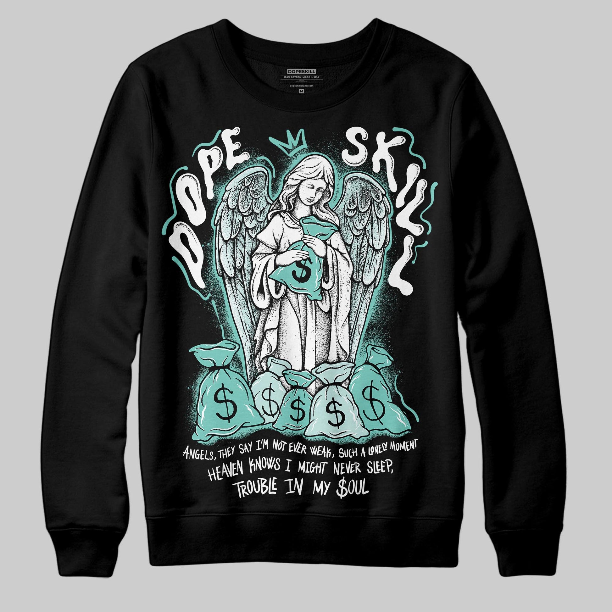 Jordan 11 Low "Igloo" DopeSkill Sweatshirt Angels Graphic Streetwear - Black
