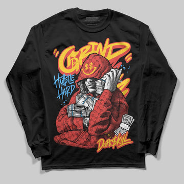 Red Sneakers DopeSkill Long Sleeve T-Shirt Grind Pray Graphic Streetwear - Black