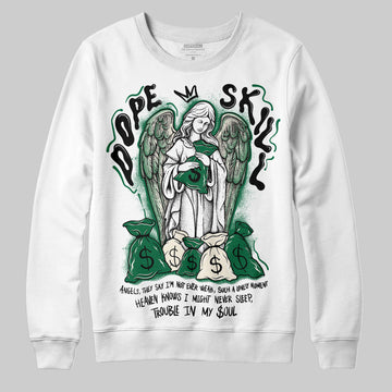 Jordan 13 GS “Pine Green” DopeSkill Sweatshirt Angels Graphic Streetwear - White