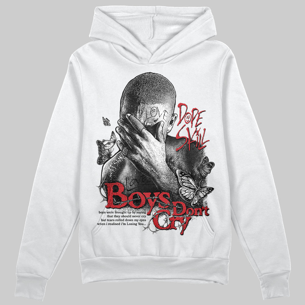 Jordan 11 “Bred Velvet” DopeSkill Hoodie Sweatshirt Boys Don't Cry Graphic Streetwear - White 