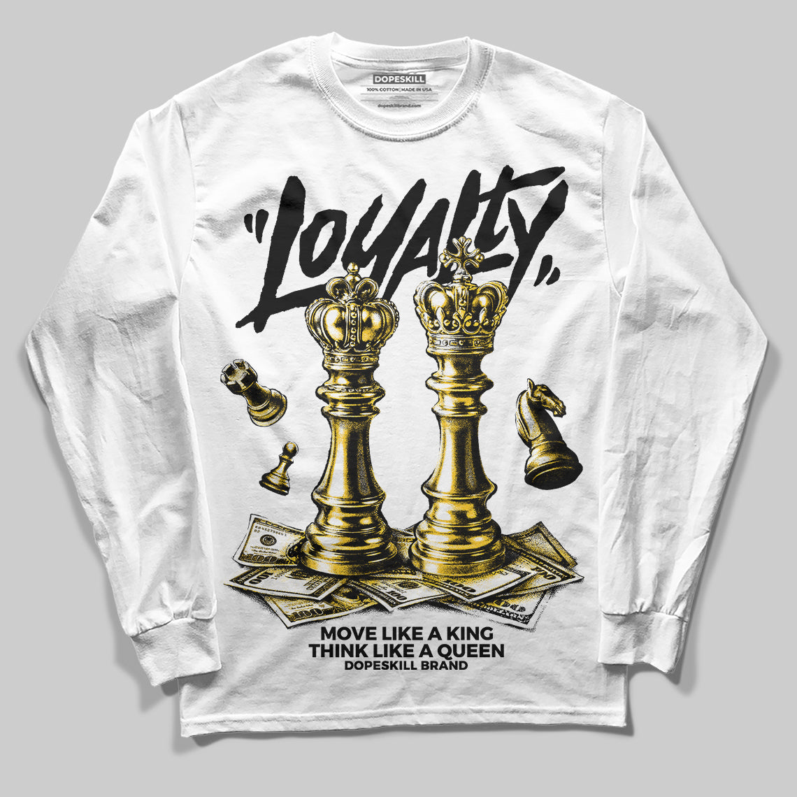 Yellow Sneakers DopeSkill Long Sleeve T-Shirt Loyalty Graphic Streetwear - White