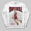 Adidas SAMBA OG ‘Collegiate Burgundy’ DopeSkill Long Sleeve T-Shirt Thunder Dunk Graphic Streetwear - White