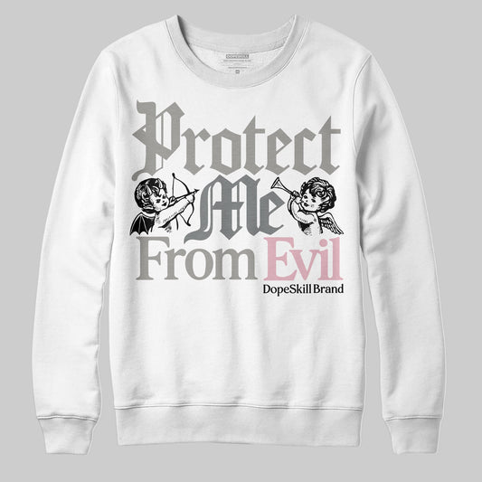 Air Max 95 OG “Pink Foam” DopeSkill Sweatshirt Protect Me From Evil Graphic Streetwear - White