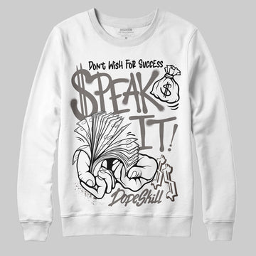 Jordan 4 Retro Cave Stone DopeSkill Sweatshirt Speak It Graphic Streetwear - White