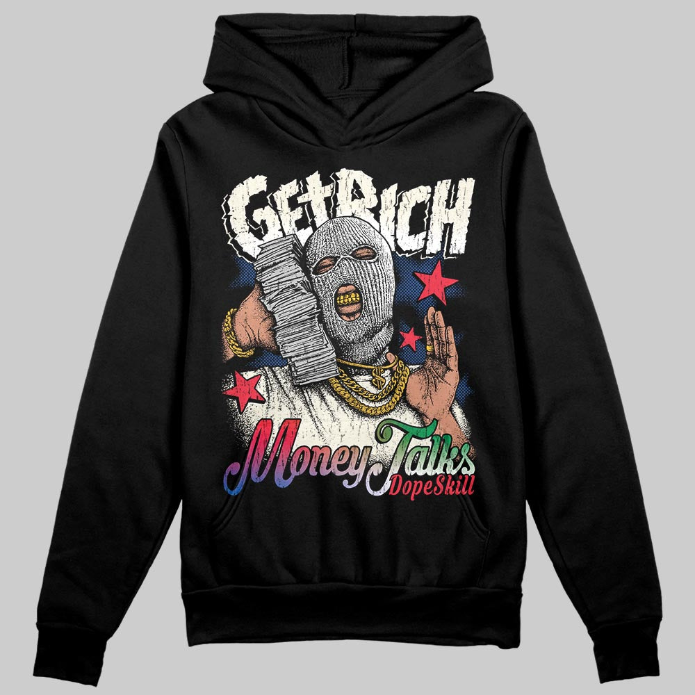 Jordan 11 Retro 285 Atlanta DopeSkill Hoodie Sweatshirt Get Rich Graphic Streetwear  Black