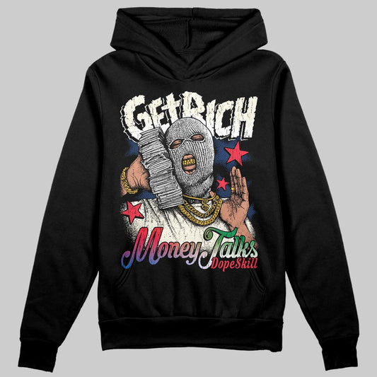 Jordan 11 Retro 285 Atlanta DopeSkill Hoodie Sweatshirt Get Rich Graphic Streetwear  Black