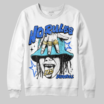 Royal Blue Sneakers DopeSkill Sweatshirt No Rules Graphic Streetwear - White