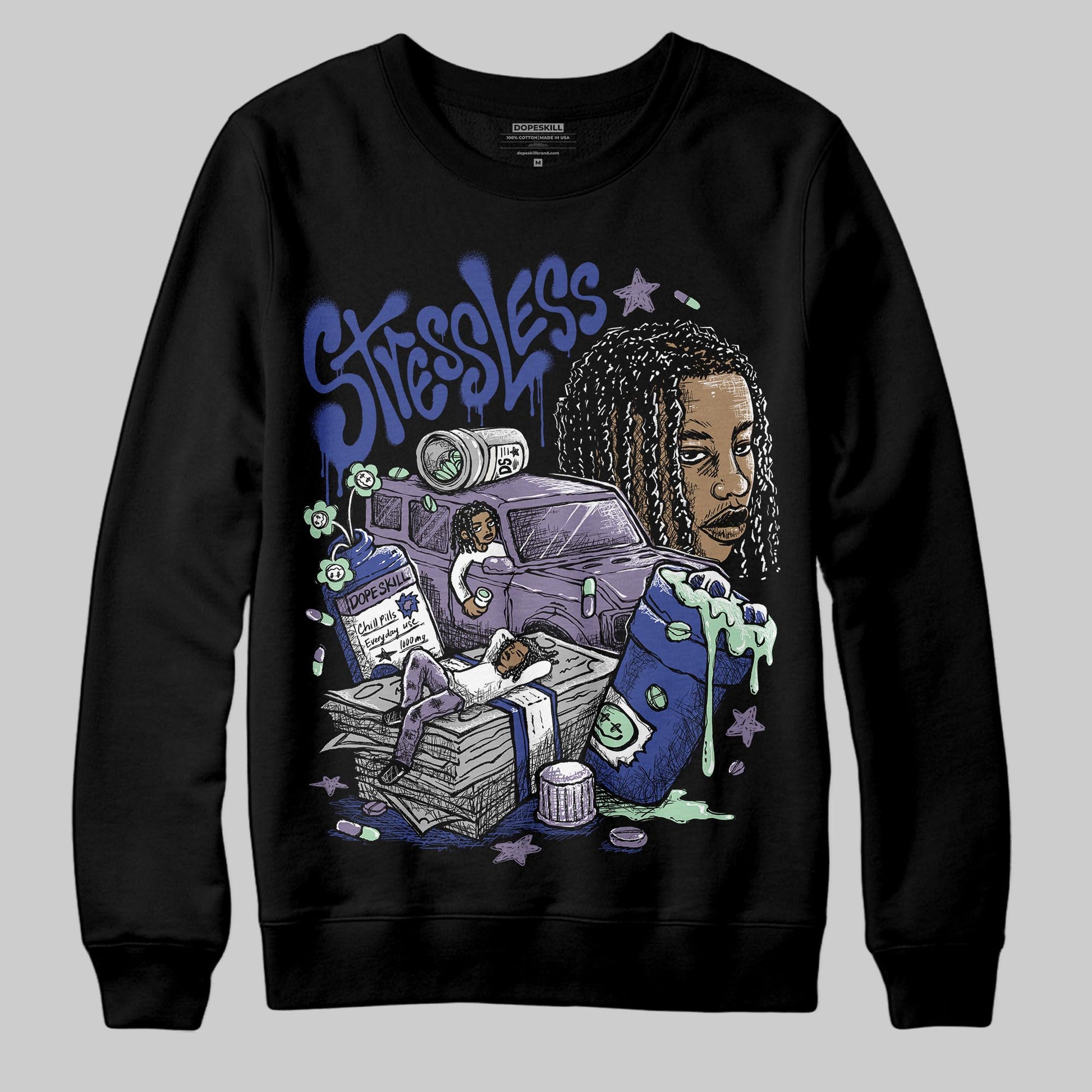 Jordan 1 Retro Low OG Zion Williamson Voodoo Alternate DopeSkill Sweatshirt Stressless Graphic Streetwear - black