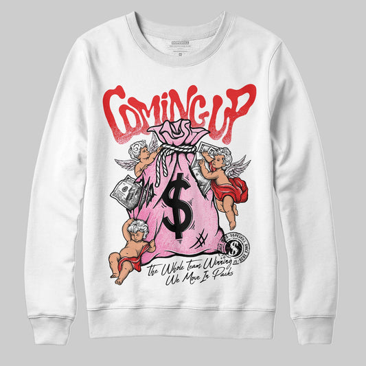 Awake NY x Air Jordan 5 Arctic Pink DopeSkill Sweatshirt Money Bag Coming Up Graphic Streetwear - White