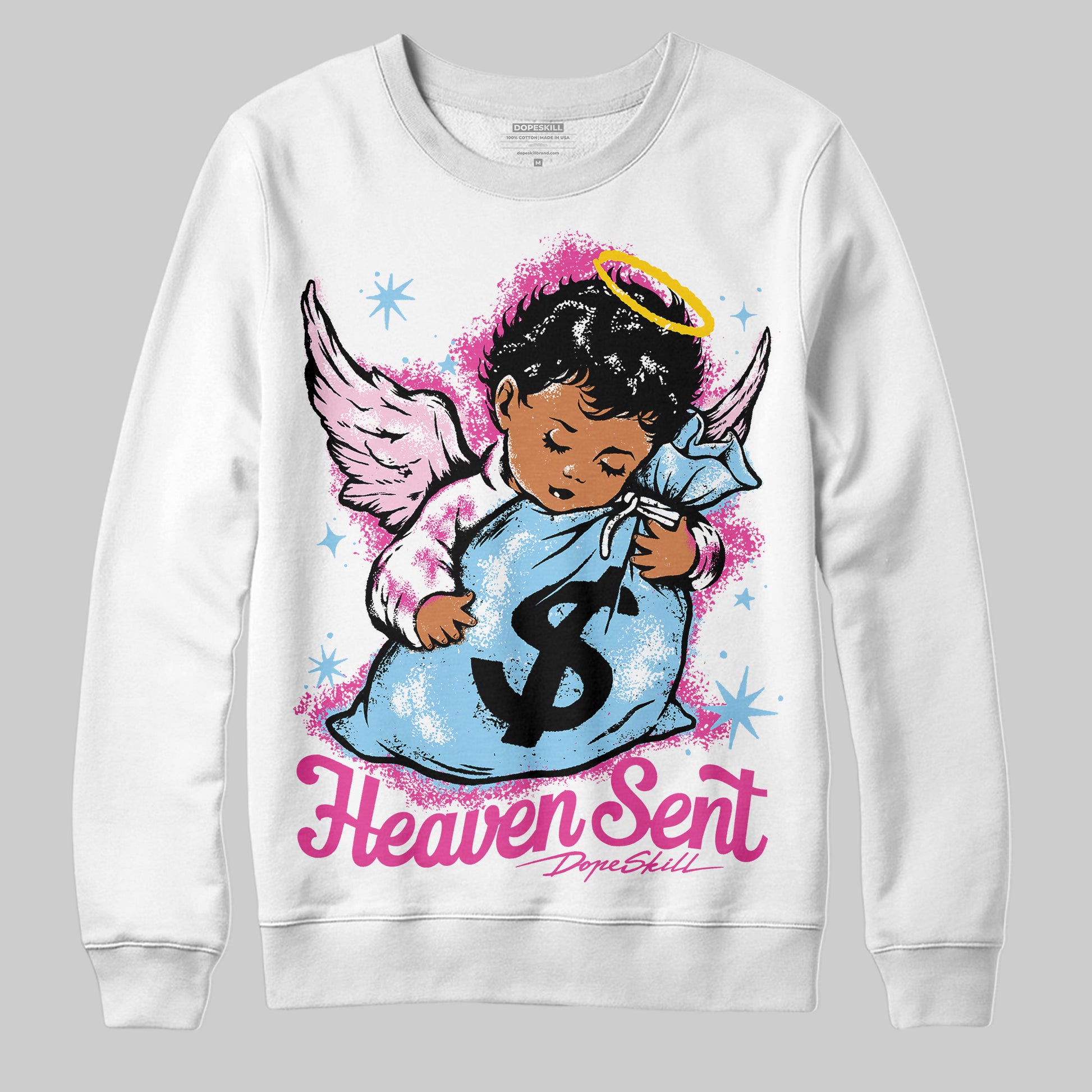 Jordan 6 “Doernbecher” DopeSkill Sweatshirt Heaven Sent Graphic Streetwear - White
