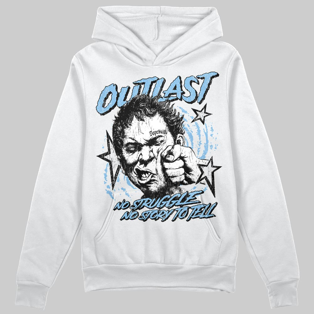 University Blue Sneakers DopeSkill Hoodie Outlast Graphic Streetwear - White