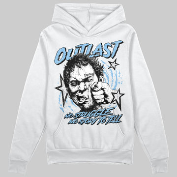University Blue Sneakers DopeSkill Hoodie Outlast Graphic Streetwear - White