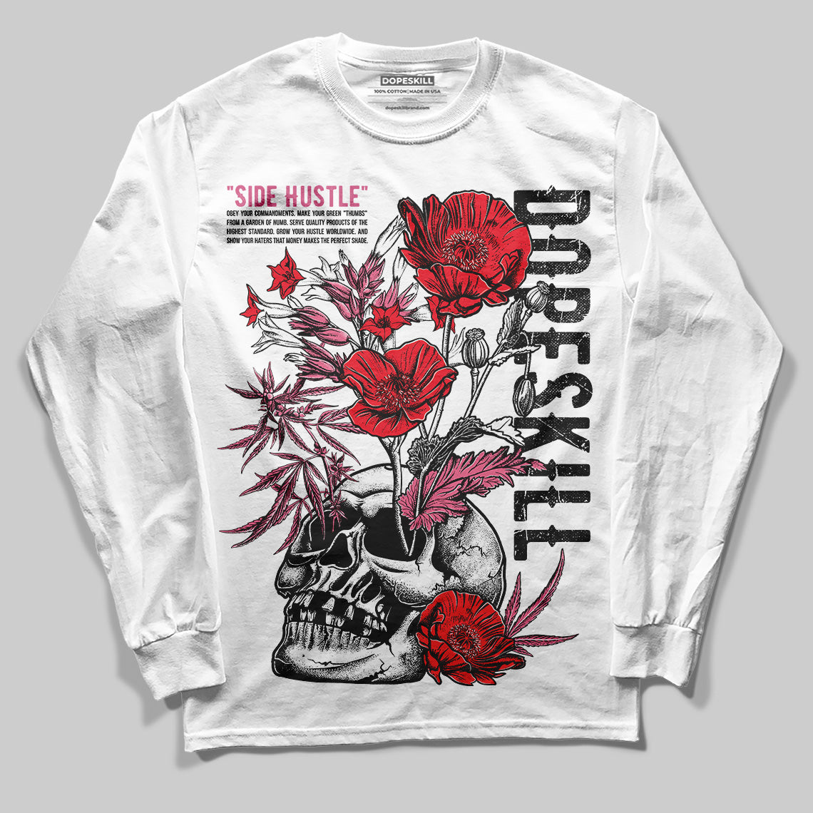 Diesel Pink S - Serendipity Pro-X1 Trainers DopeSkill Long Sleeve T-Shirt Side Hustle Graphic Streetwear - White