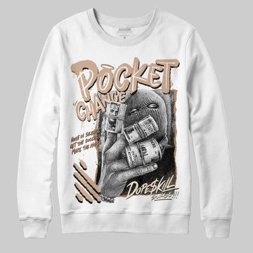 Jordan 4 Retro Cozy Girl DopeSkill Sweatshirt Pocket Change Graphic Streetwear - White