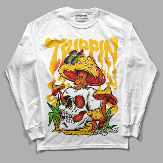 Yellow Sneakers DopeSkill Long Sleeve T-Shirt Trippin Graphic Streetwear - White