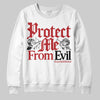 Jordan 12 Retro Flu Game (2025) DopeSkill Sweatshirt Protect Me From Evil Graphic Streetwear - White