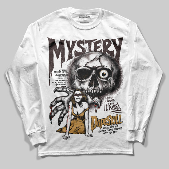 Jordan 5 “Earth/Metallic Gold” DopeSkill Long Sleeve T-Shirt Mystery Ghostly Grasp Graphic Streetwear - White