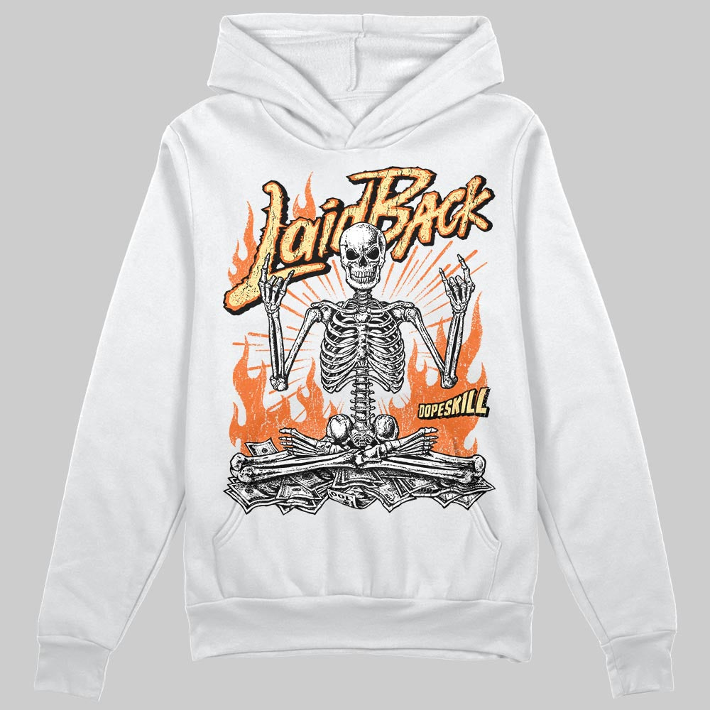 Orange, Black and White Sneakers DopeSkill Hoodie Laid Back Graphic Streetwear - White