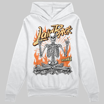 Orange, Black and White Sneakers DopeSkill Hoodie Laid Back Graphic Streetwear - White