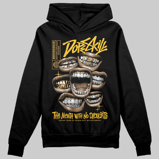 Jordan 12 "Phantom" DopeSkill Hoodie Sweatshirt The Mouth With No Droughts Graphic Streetwear - Black