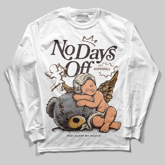 Jordan 5 “Earth/Metallic Gold” DopeSkill Long Sleeve T-Shirt New No Days Off Graphic Streetwear - White