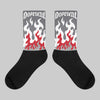 Cement Grey 3s DopeSkill Sublimated Socks FIRE Graphic