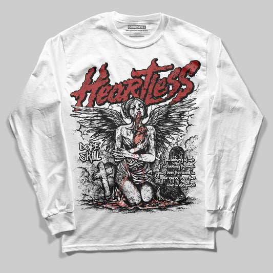 Jordan 13 “Dune Red” DopeSkill Long Sleeve T-Shirt Heartless Graphic Streetwear - White 