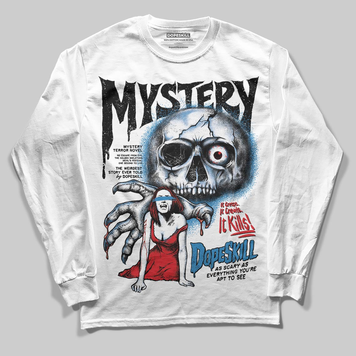 Jordan 3 Retro OG Rare Air DopeSkill Long Sleeve T-Shirt Mystery Ghostly Grasp Graphic Streetwear - White