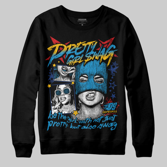 Royal Blue Sneakers DopeSkill Sweatshirt Pretty Girl Swag Graphic Streetwear - Black