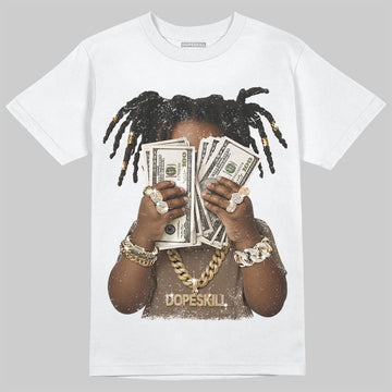 Travis Scott x Jordan 1 Low OG “Reverse Mocha” DopeSkill T-Shirt Rich Youth Graphic Streetwear - White
