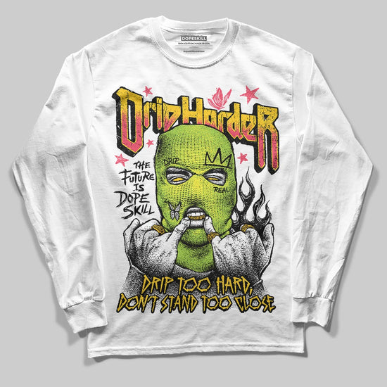 Yellow Sneakers DopeSkill Long Sleeve T-Shirt Drip Harder Graphic Streetwear - White 