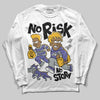 Jordan 4 Retro Lakers DopeSkill Long Sleeve T-Shirt No Risk No Story Graphic Streetwear - White
