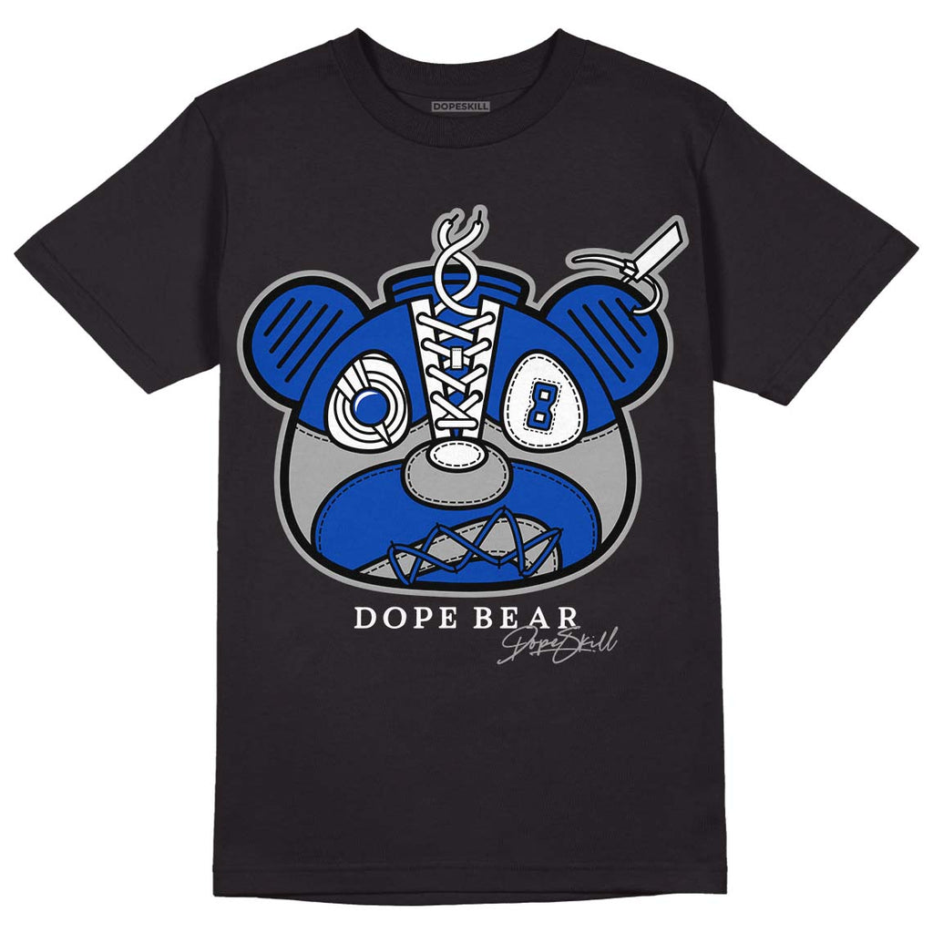 Jordan 5 Racer Blue DopeSkill T-Shirt Sneaker Bear Head Graphic Streetwear - Black