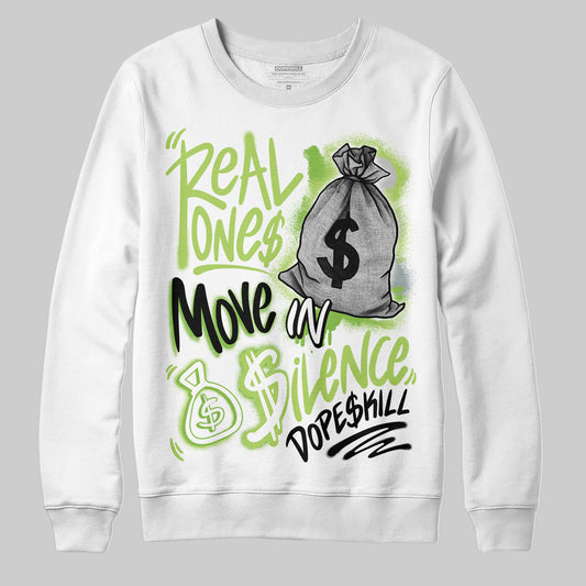 Air Max 95 Big Bubble Neon Yellow DopeSkill Sweatshirt Real Ones Move In Silence Graphic Streetwear - White