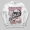 AMIRI White & Pink Stars Court Sneakers DopeSkill Long Sleeve T-Shirt Mystery Ghostly Grasp Graphic Streetwear - White