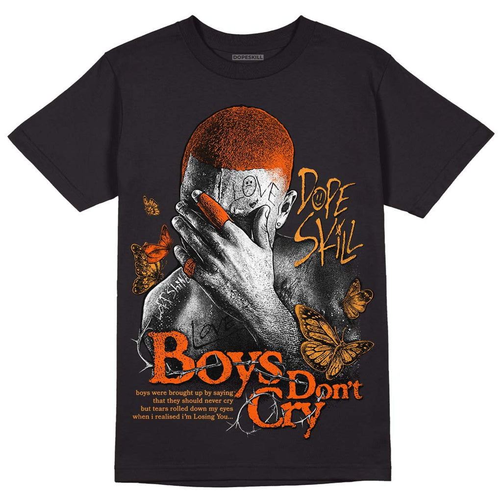 Jordan 12 Retro Brilliant Orange DopeSkill T-Shirt Boys Don't Cry Graphic Streetwear - Black
