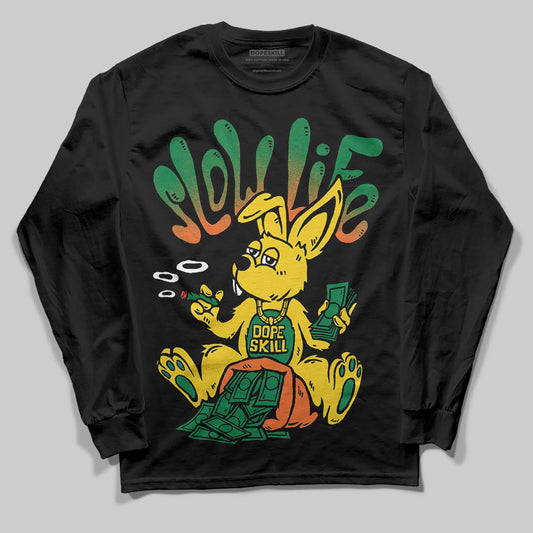 Green Sneakers DopeSkill Long Sleeve T-Shirt Slow Life Graphic Streetwear  - black