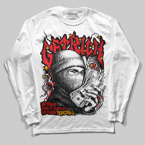 Red Sneakers DopeSkill Long Sleeve T-Shirt Wealthy Graphic Streetwear - White