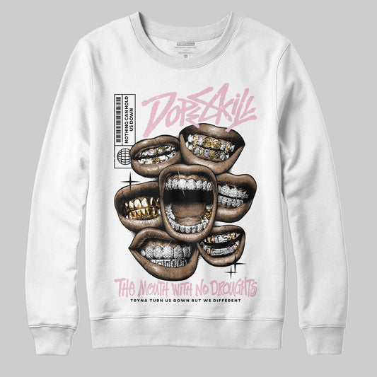 Jordan 5 OG “35th Anniversary” DopeSkill Sweatshirt The Mouth With No Droughts Graphic Streetwear - White