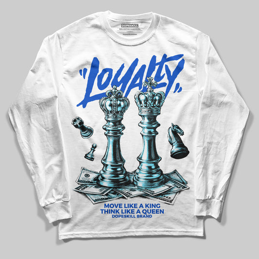 Royal Blue Sneakers DopeSkill Long Sleeve T-Shirt Loyalty Graphic Streetwear - White 