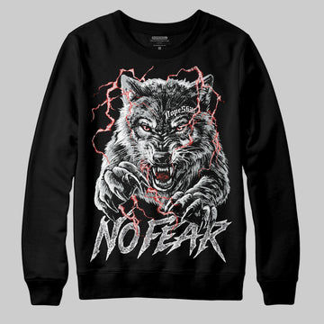 Jordan 12 Black Wolf Grey DopeSkill Sweatshirt No Fear Graphic Streetwear - black