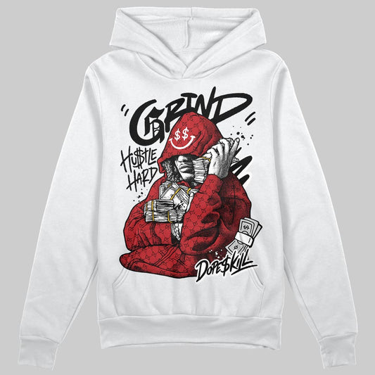 Black and White Sneakers DopeSkill Hoodie Grind Pray Graphic Streetwear - White 