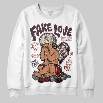 Adidas Samba OG Maroon Gold Metallic DopeSkill Sweatshirt False Love Graphic Streetwear - White