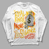 Yellow Sneakers DopeSkill Long Sleeve T-Shirt Real Ones Move In Silence Graphic Streetwear - White