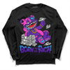 Jordan 13 Court Purple DopeSkill Long Sleeve T-Shirt Born To Be Rich Graphic Streetwear - Black