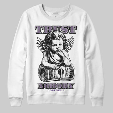 Jordan 10 WMNS “Hydrangeas” DopeSkill Sweatshirt Trust Nobody Graphic Streetwear - White 
